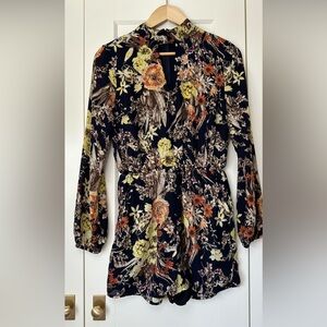 Floral keyhole romper